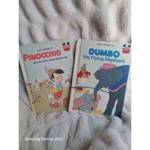 Vintage Walt Disney Dumbo and Pinocchio‎ Books